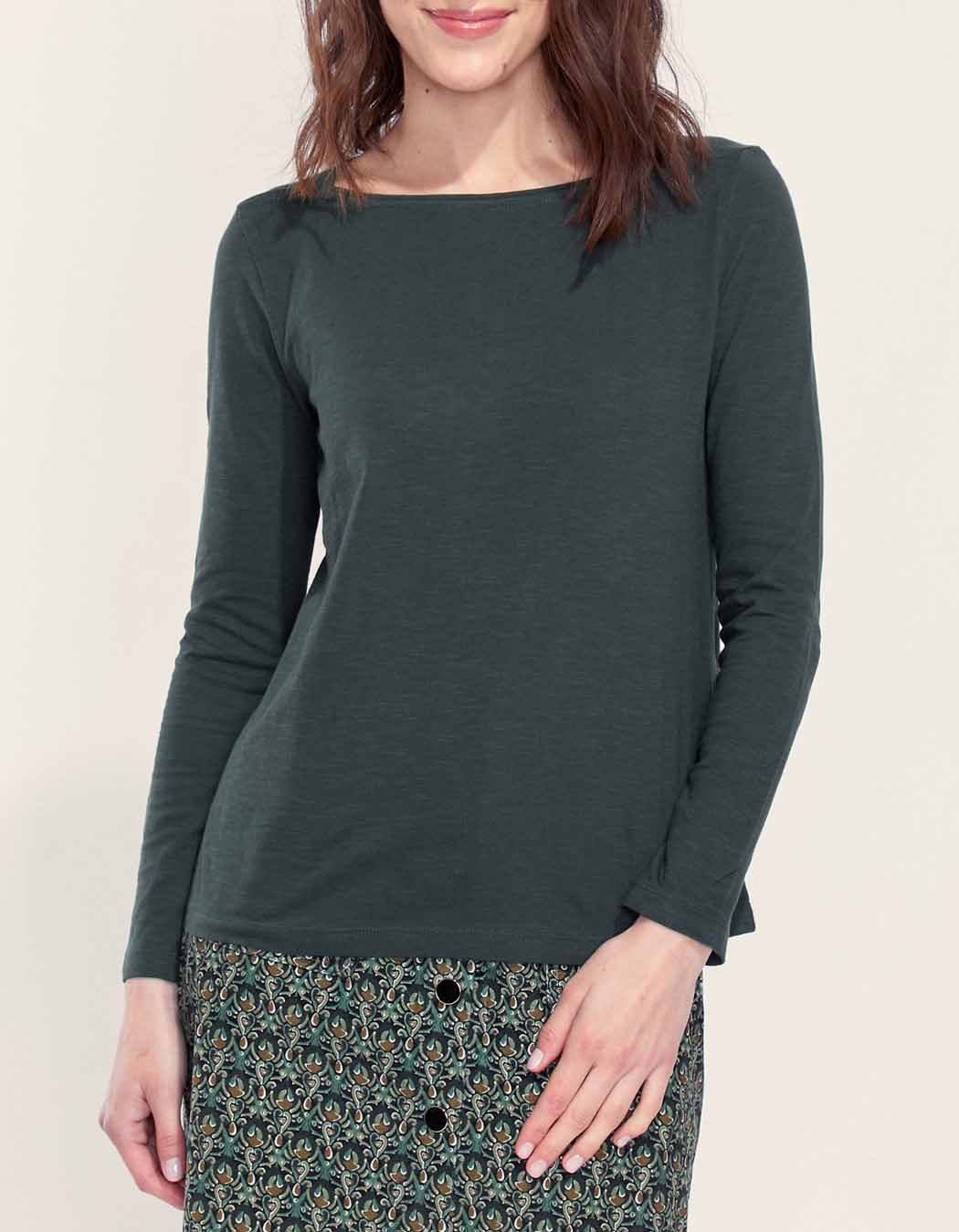 T-shirt coton bio col bateau GONDA