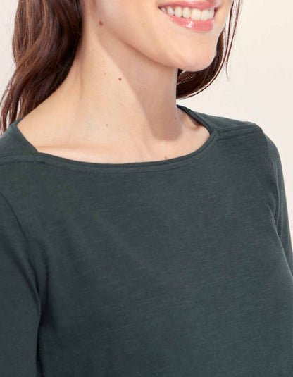 T-shirt coton bio col bateau GONDA