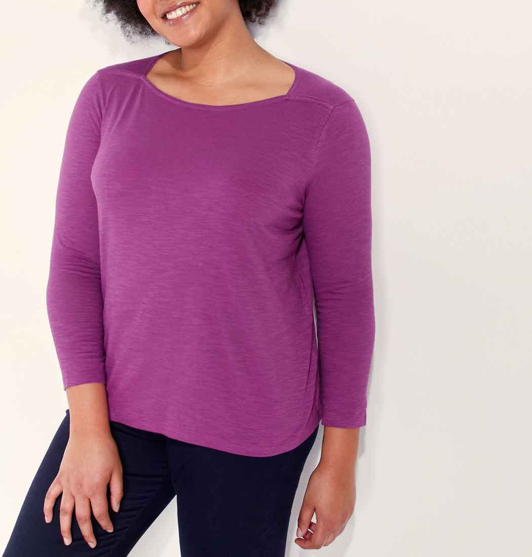 T-shirt coton bio col bateau GONDA
