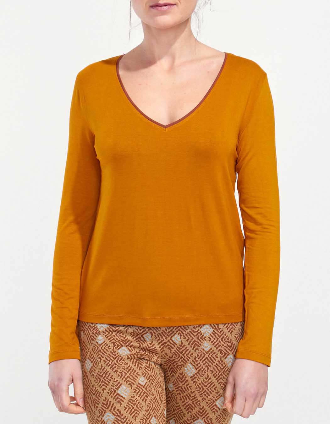 T-shirt fluide col V JAIPUR