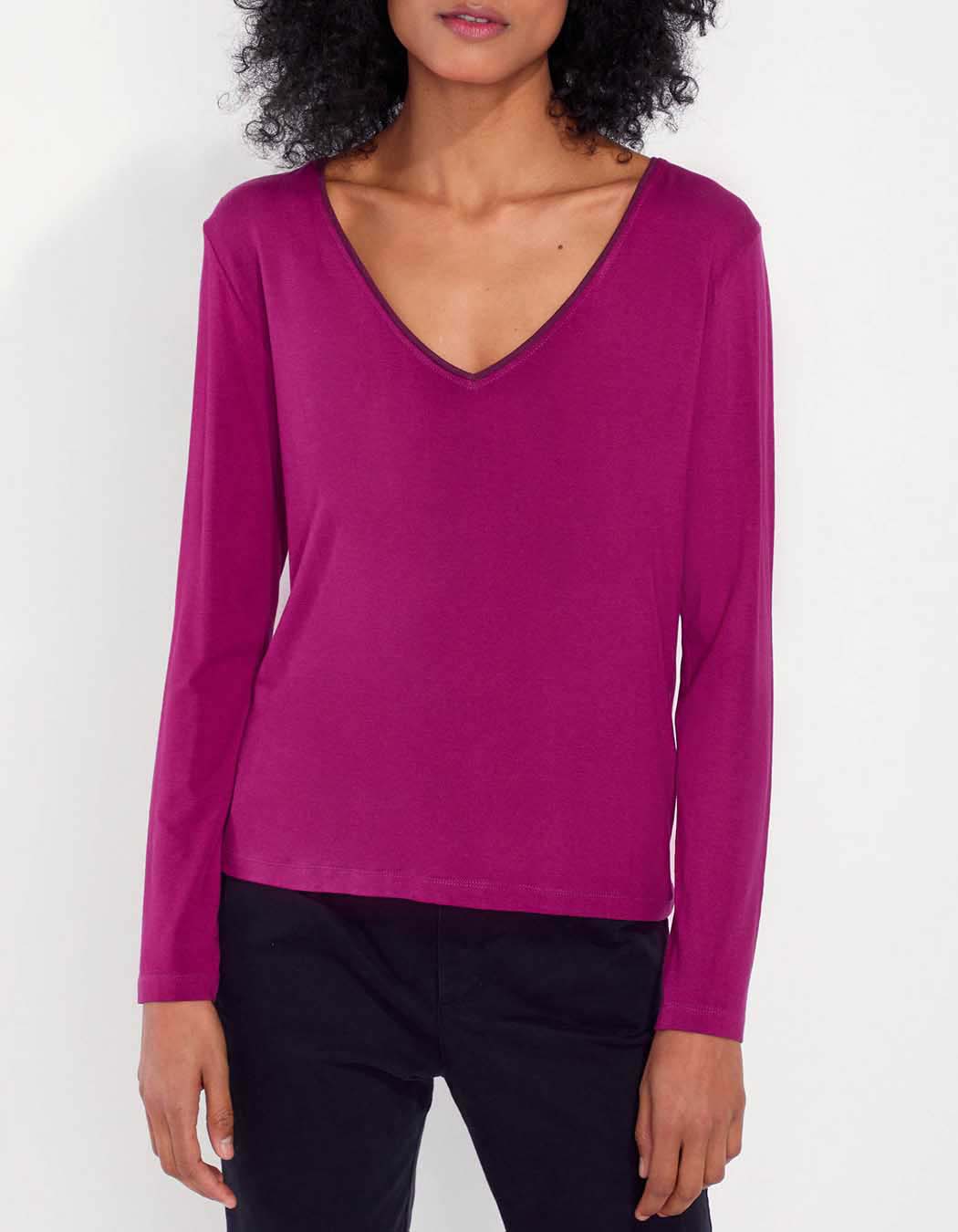 T-shirt fluide col V JAIPUR