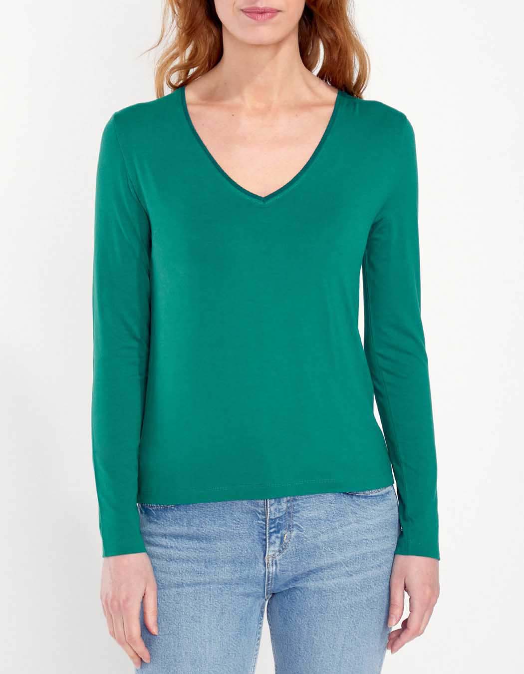 T-shirt fluide col V JAIPUR