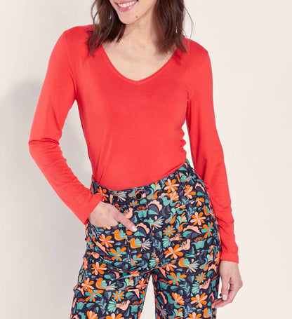 T-shirt fluide col v JAIPUR