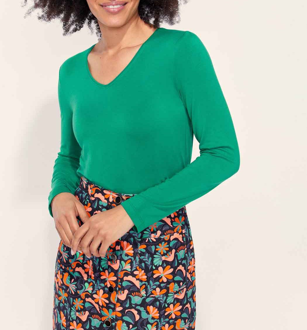 T-shirt fluide col v JAIPUR