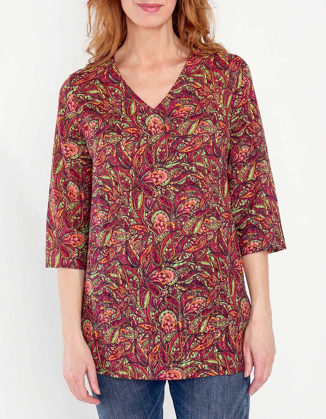 Tunique femme coton bio imprimée LAURIE
