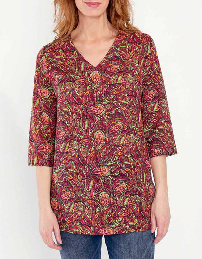 Tunique femme coton bio imprimée LAURIE