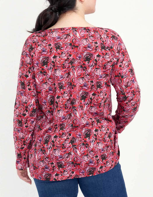 T-shirt evasé coton flammé imprimé GONGLO