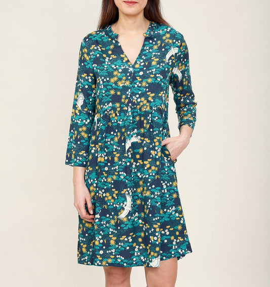 Robe imprimée fluide et ample TANUKI