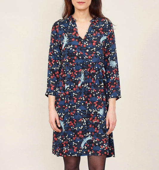 Robe imprimée fluide et ample TANUKI