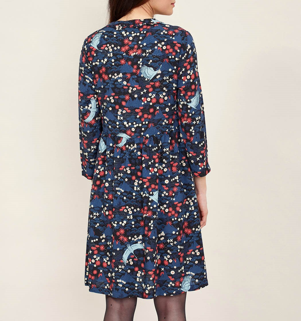 Robe imprimée fluide et ample TANUKI