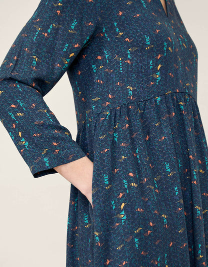 Robe imprimée fluide et ample TANUKI