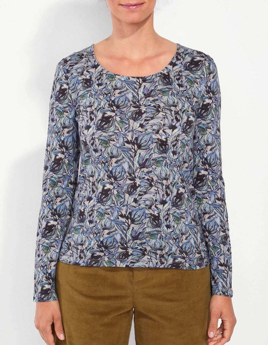 T-shirt evasé coton flammé imprimé KANPUR