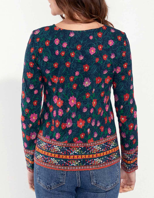 T-shirt evasé coton flammé imprimé KANPUR
