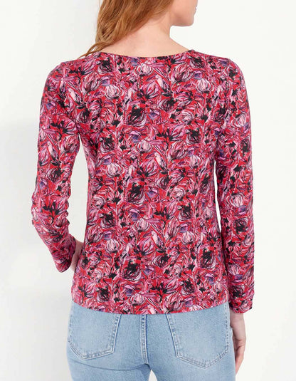 T-shirt droit coton flammé imprimé KANPUR