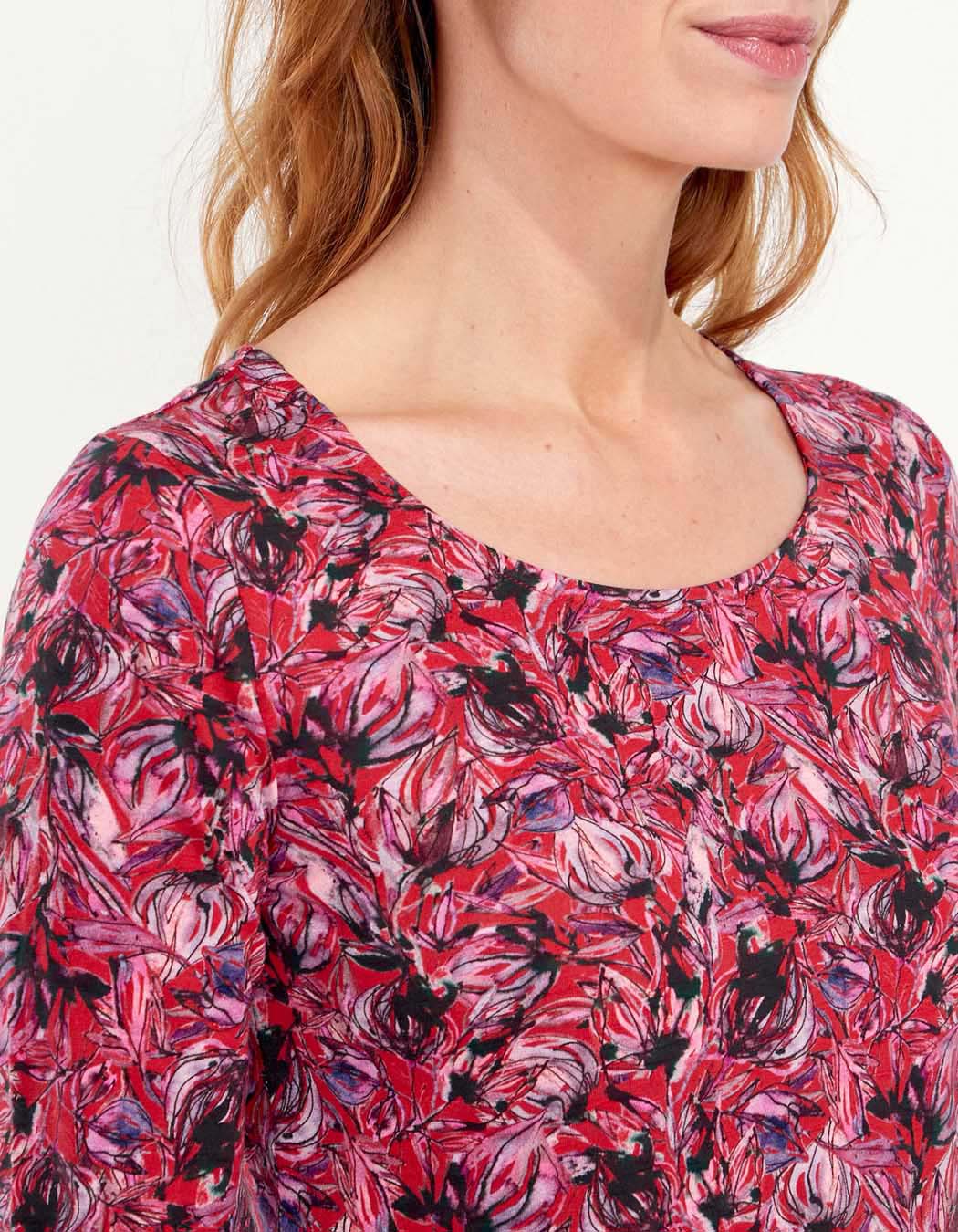 T-shirt droit coton flammé imprimé KANPUR
