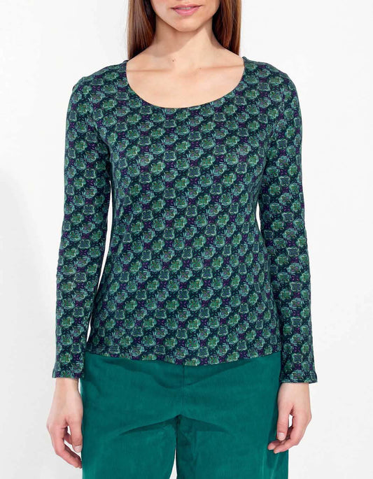 T-shirt droit coton flammé imprimé KANPUR