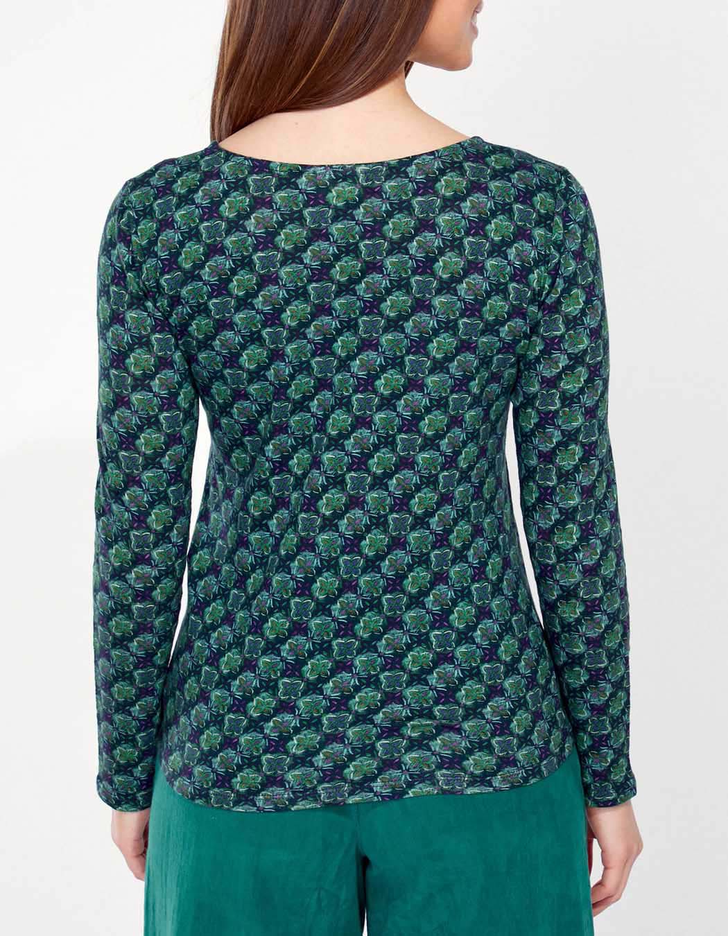 T-shirt droit coton flammé imprimé KANPUR