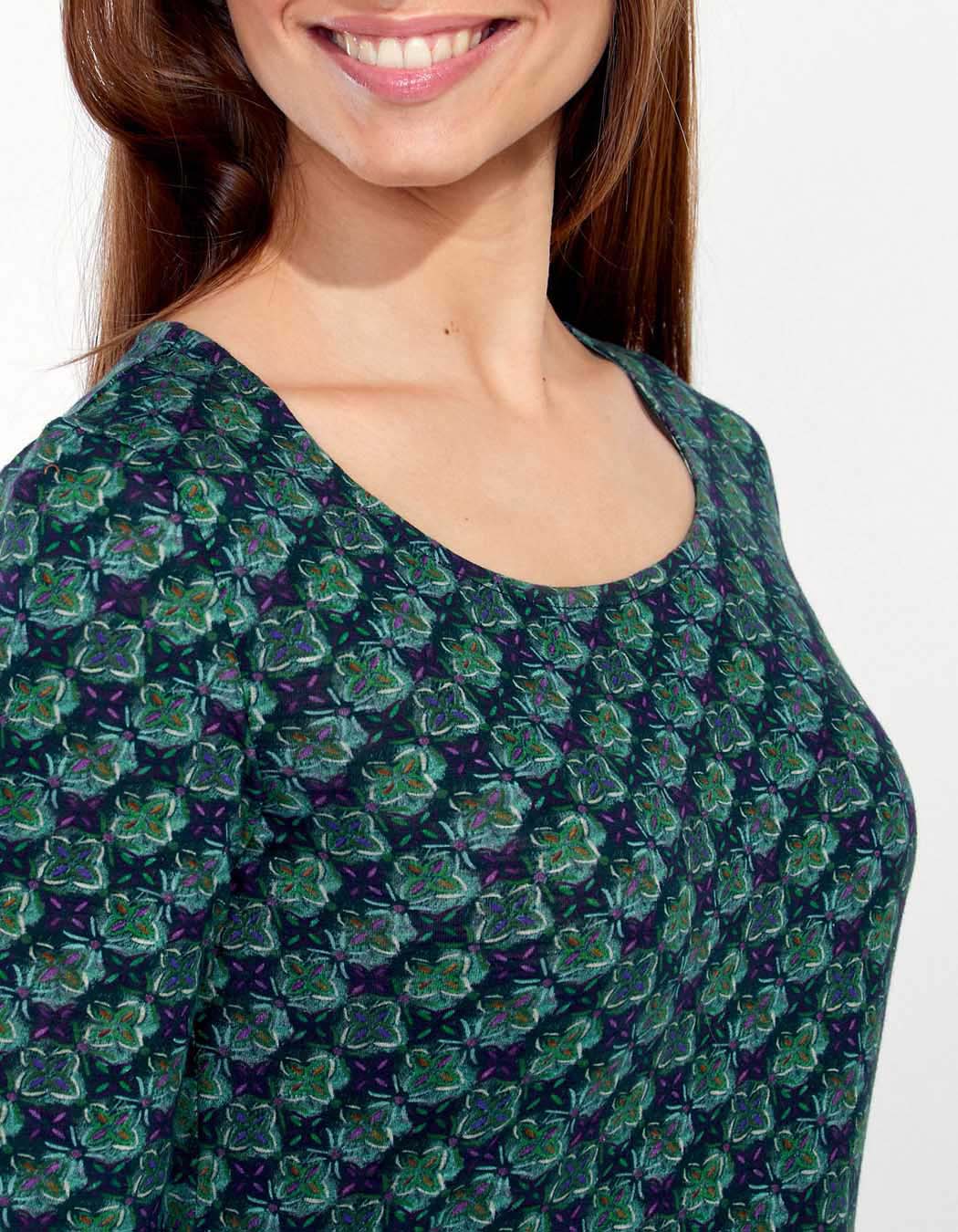 T-shirt droit coton flammé imprimé KANPUR