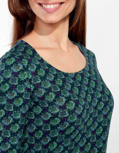 T-shirt droit coton flammé imprimé KANPUR