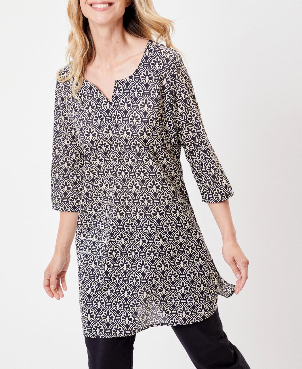 Tunique longue voile de coton bio LARA