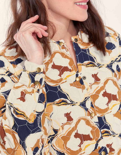 Veste teddy imprimée matelassée réversible VEGALA