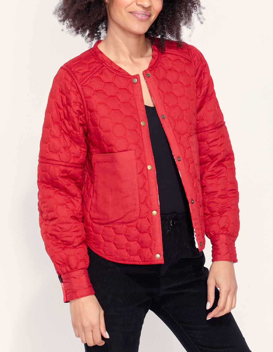 Veste teddy imprimée matelassée réversible VEGALA