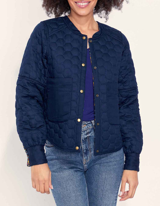 Veste teddy imprimée matelassée réversible VEGALA