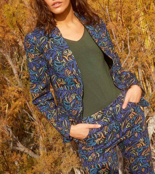 Veste blazer imprimée VELIA