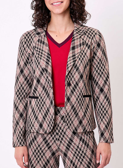 Blazer souple en maille jacquard recyclée ANATOLIE