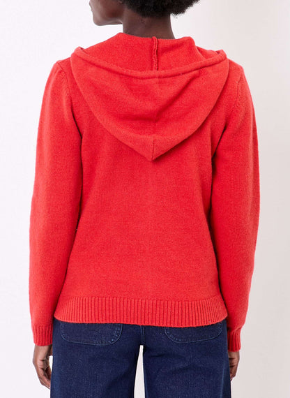 Gilet zippé maille unie à capuche GARREN