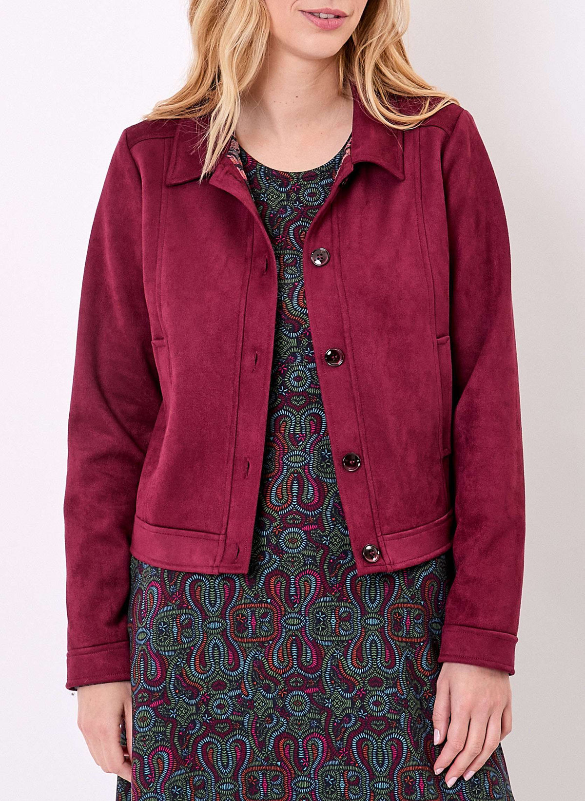 Veste courte suédine doublée AJDA