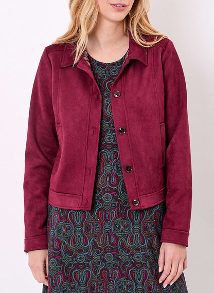 Veste courte suédine doublée AJDA