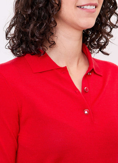 Pull laine mérinos col polo KARL