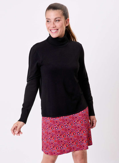 Pull maille col roulé uni BHOLA