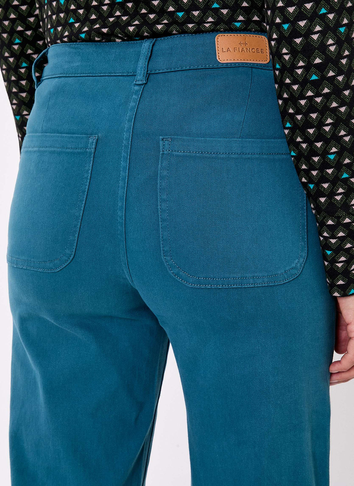Pantalon large coton stretch OMAYA