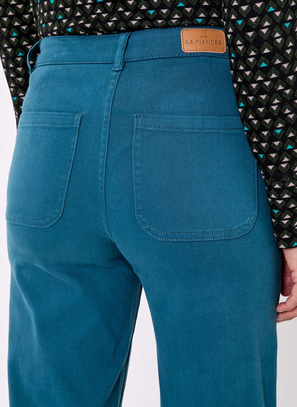 Pantalon large coton stretch OMAYA