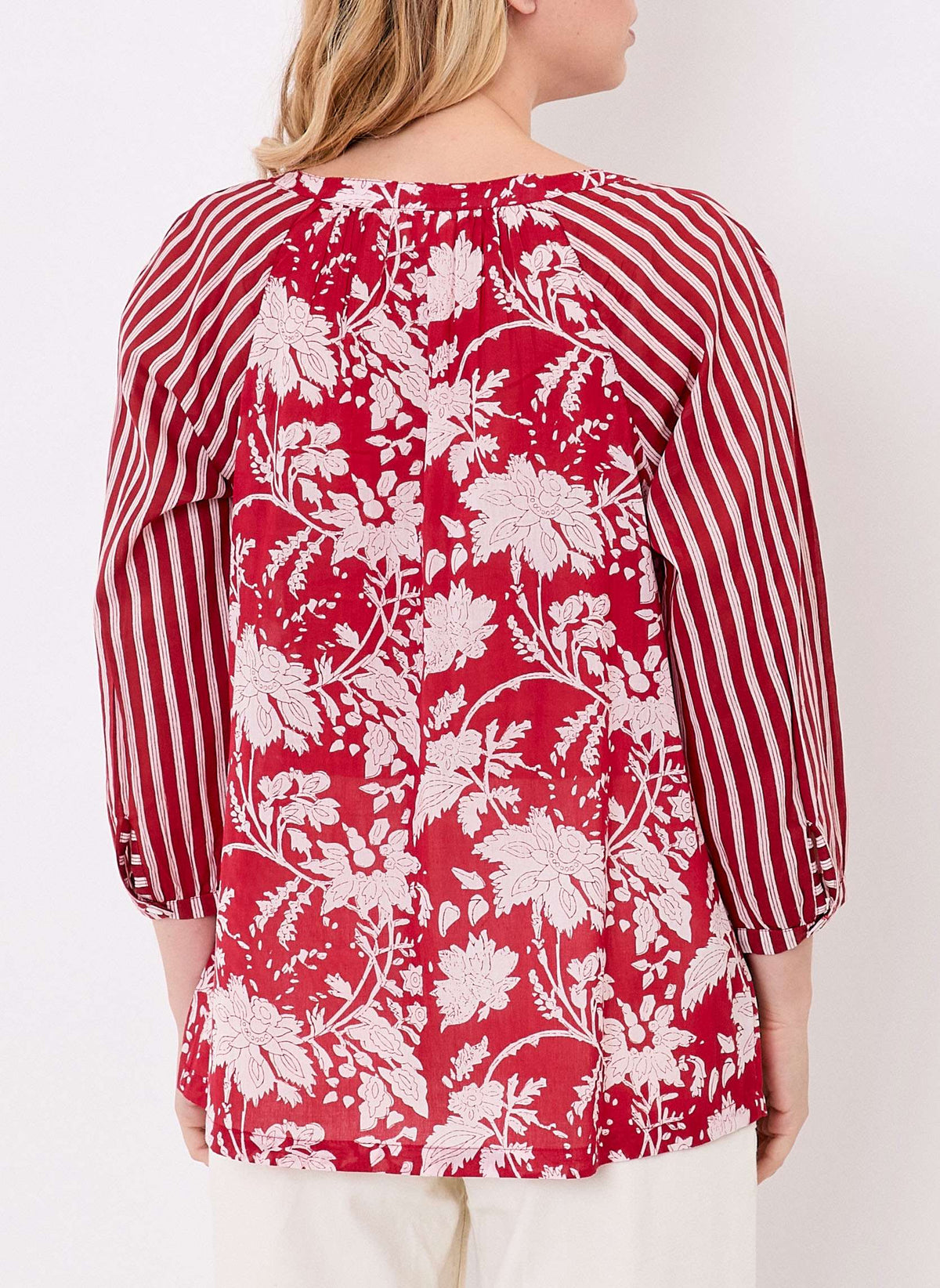 Blouse imprimée ample voile de coton bio OCCI