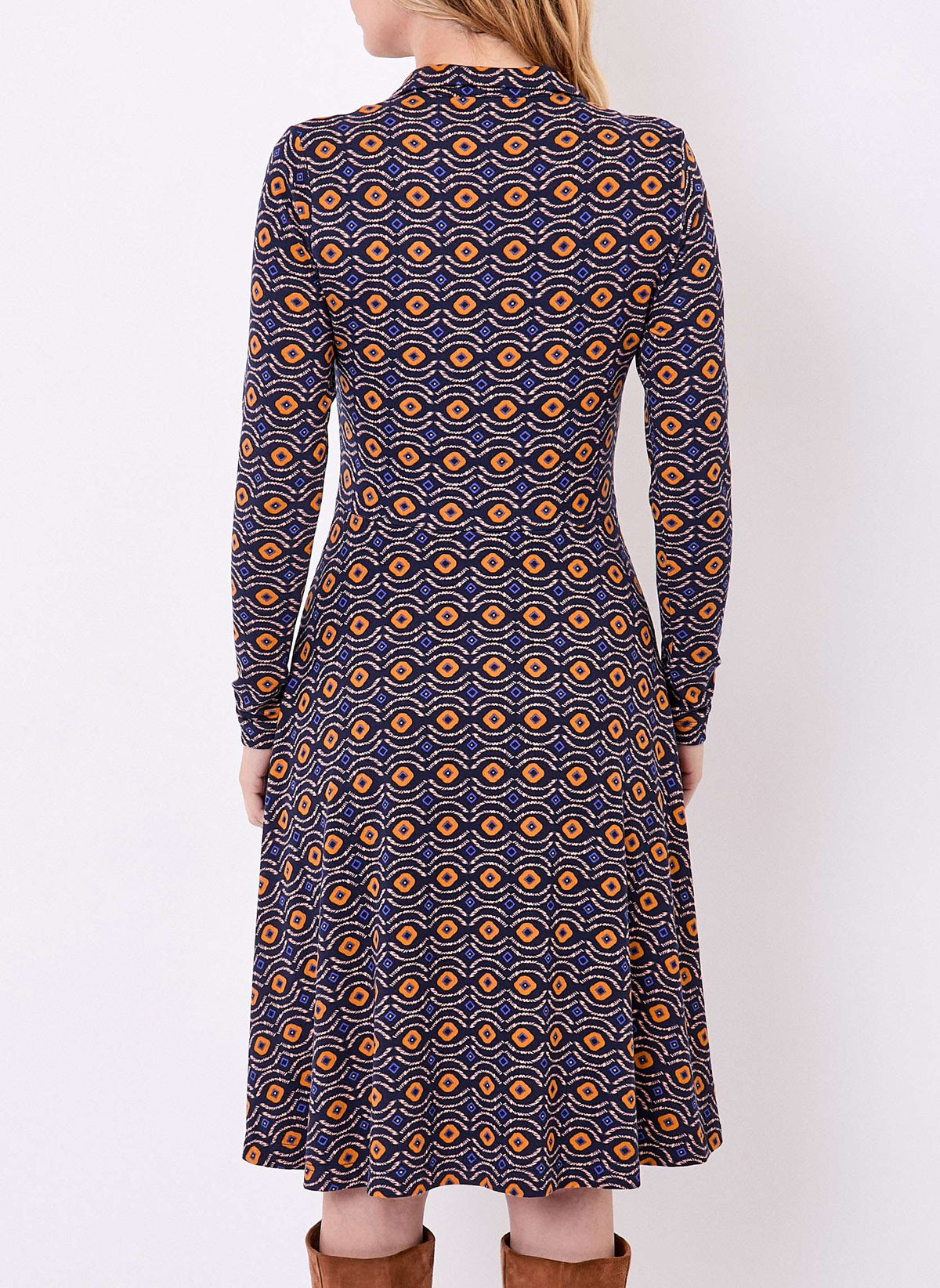 Robe chemise maille fluide imprimée SANDA