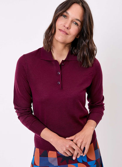 Pull laine mérinos col polo KARL