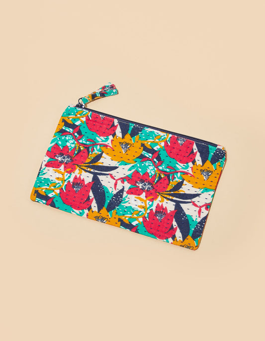 Pochette quiltée en coton