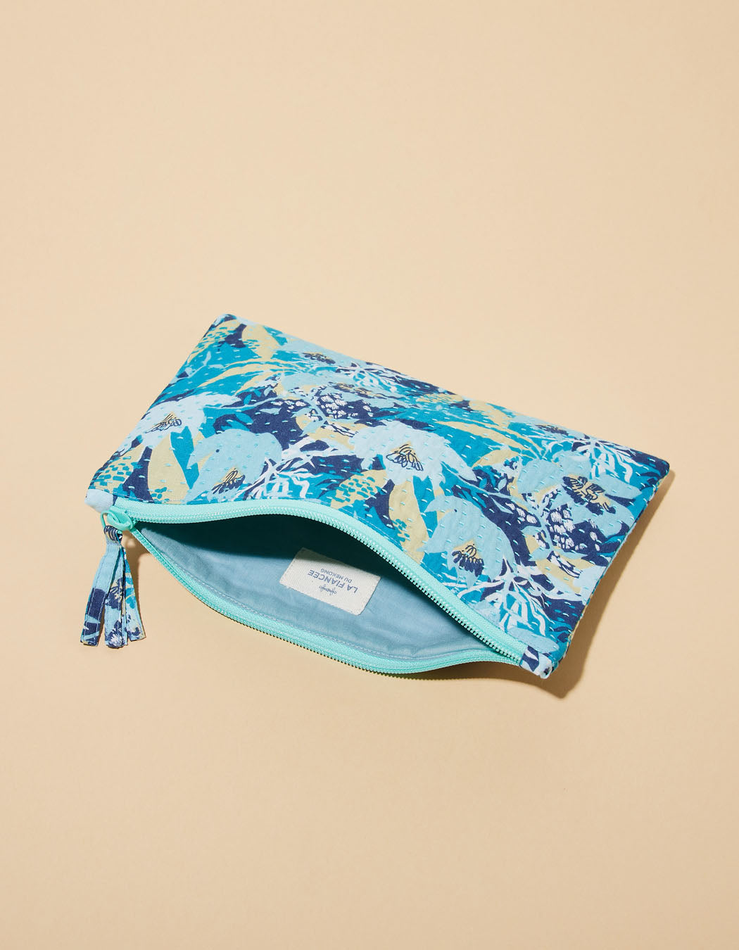 Pochette quiltée en coton