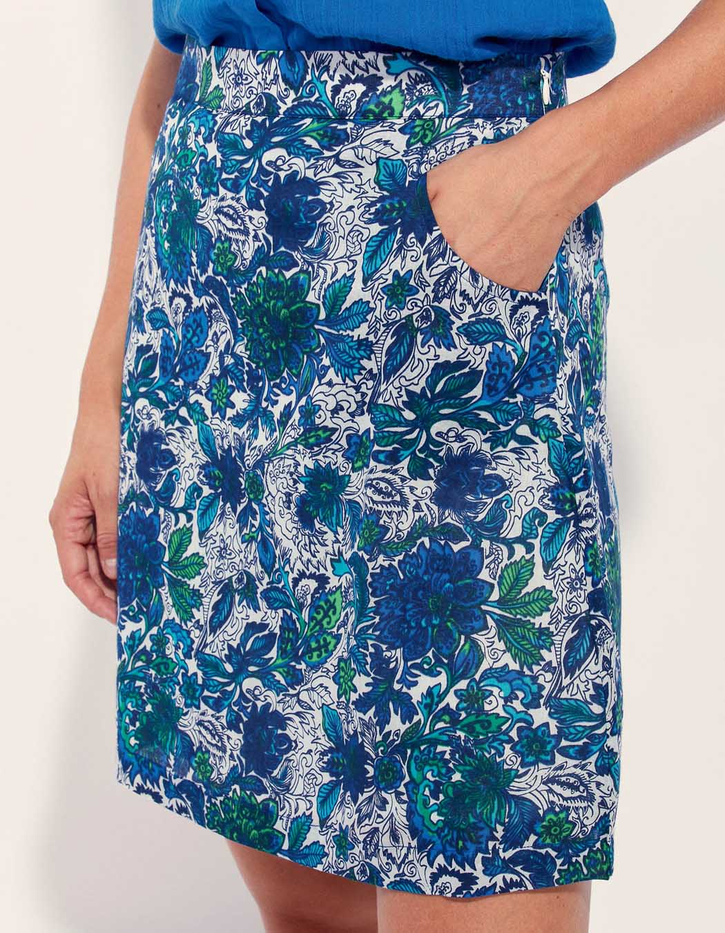 Jupe imprimée coton bio doublée FRIDA