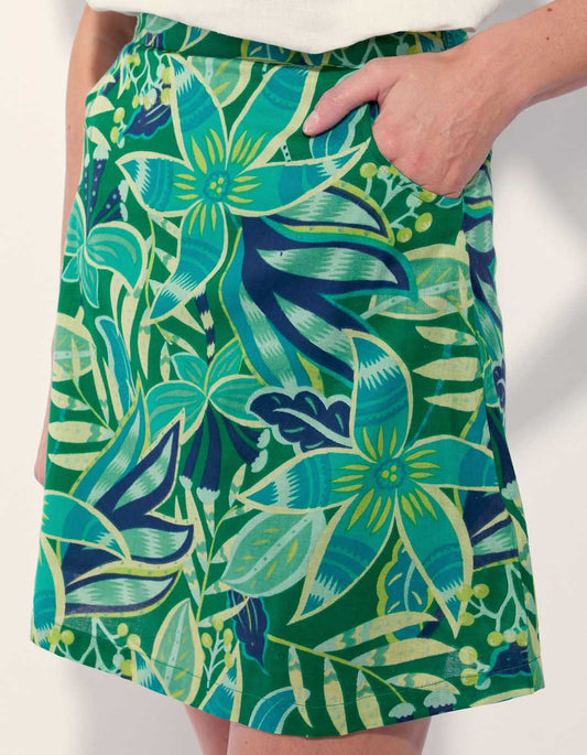 Jupe imprimée coton bio doublée FRIDA