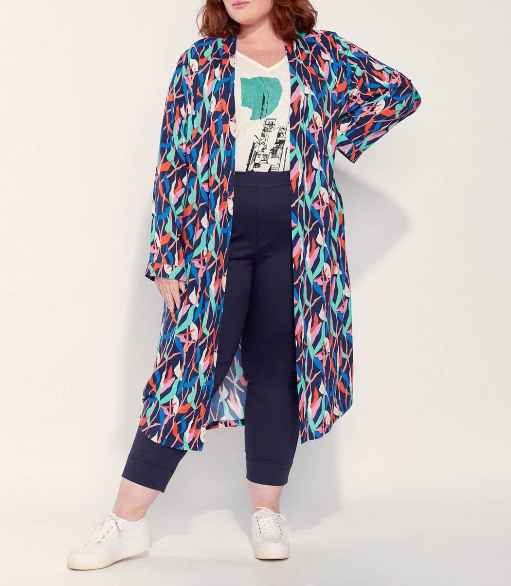 Kimono long imprimé fluide Ecovero ITZEL