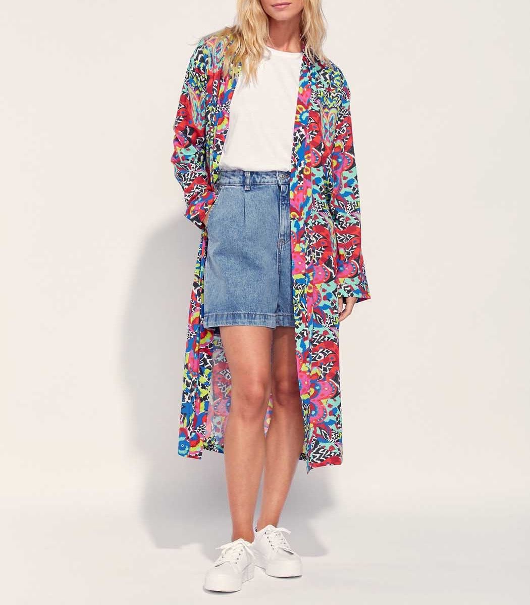 Kimono long imprimé fluide Ecovero ITZEL