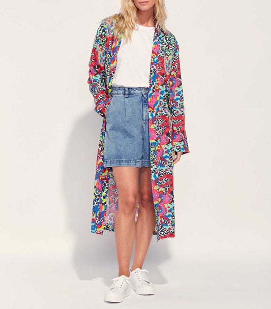 Kimono long imprimé fluide Ecovero ITZEL