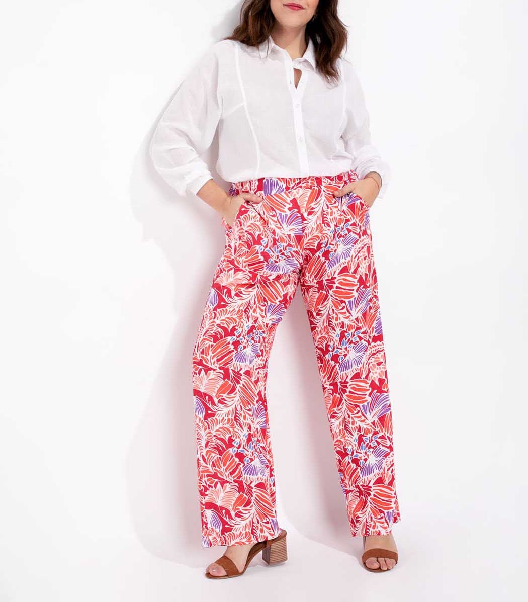 Pantalon fluide imprimé ESTIA