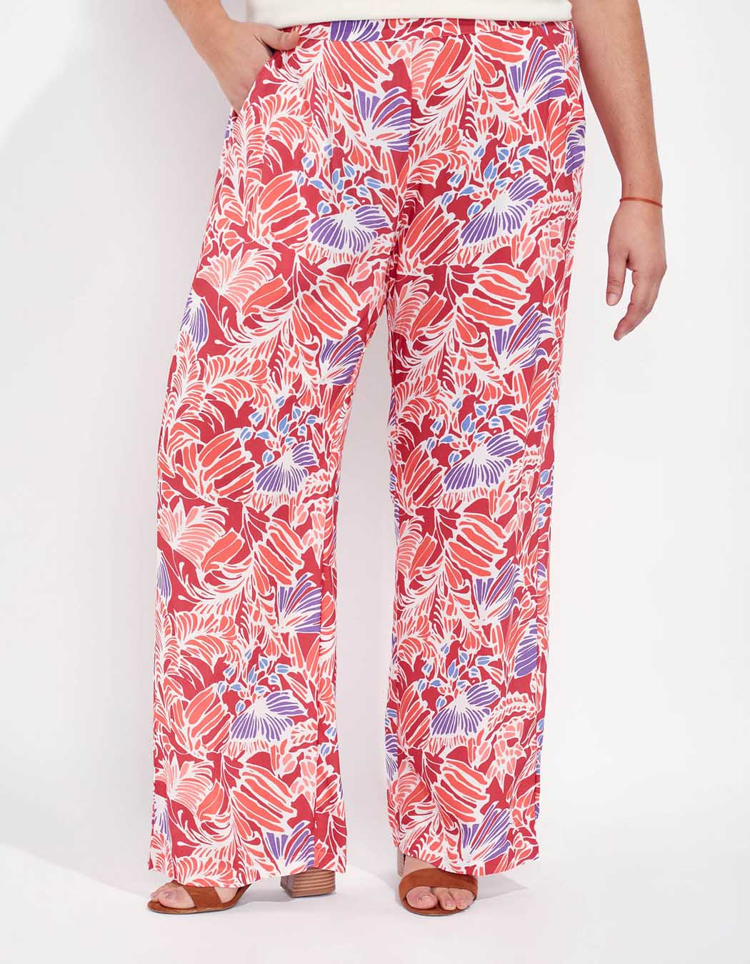 Pantalon fluide imprimé ESTIA