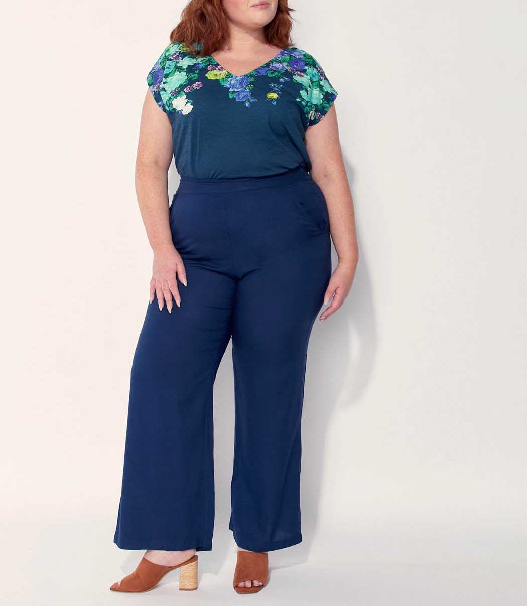 Pantalon fluide imprimé Ecovero ESTIA