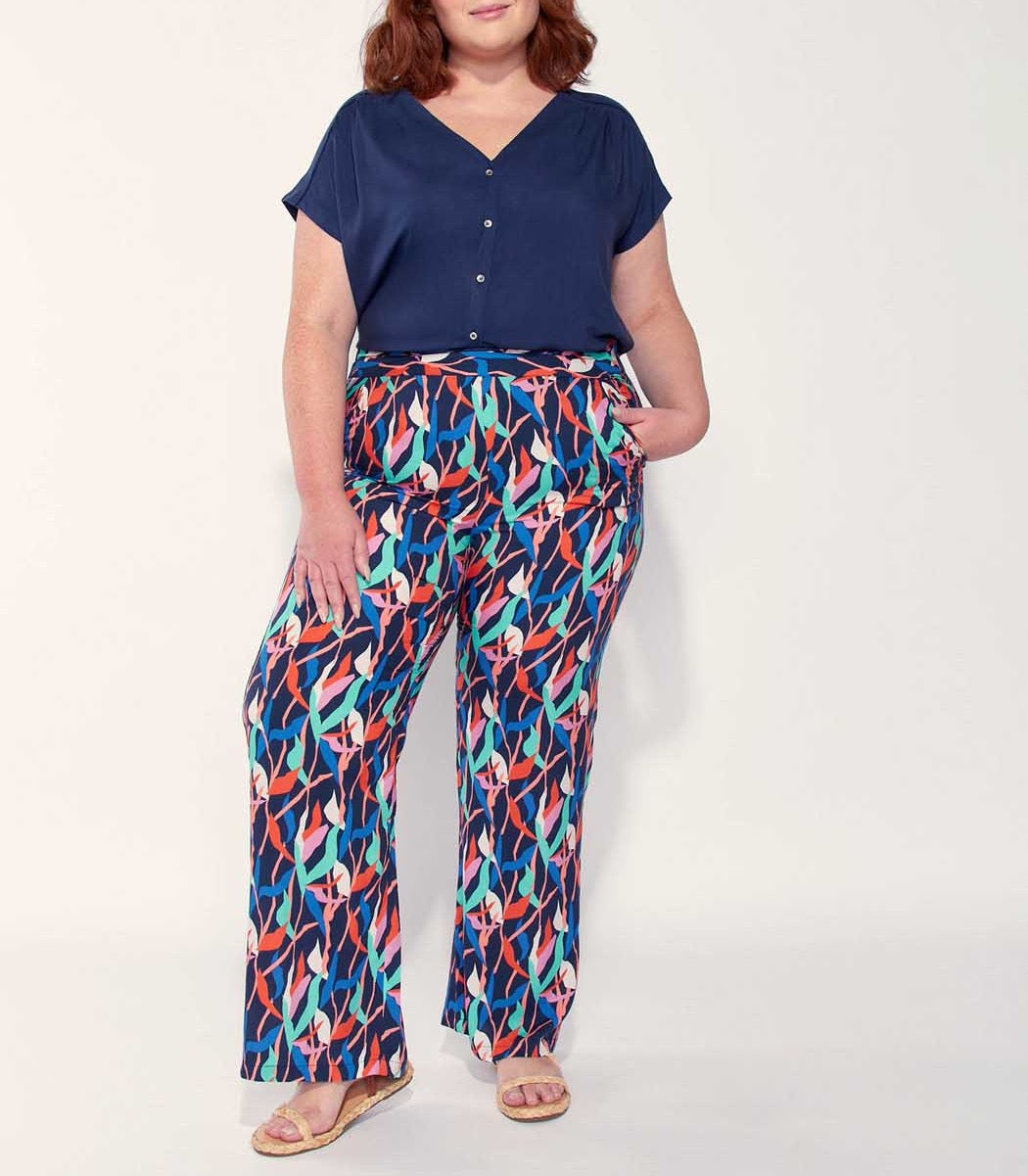Pantalon fluide imprimé Ecovero ESTIA